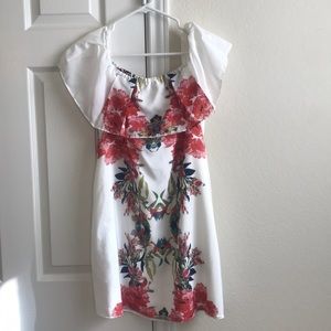 Off the shoulder shift dress